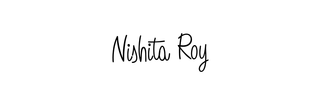 You should practise on your own different ways (Angelique-Rose-font-FFP) to write your name (Nishita Roy) in signature. don't let someone else do it for you. Nishita Roy signature style 5 images and pictures png