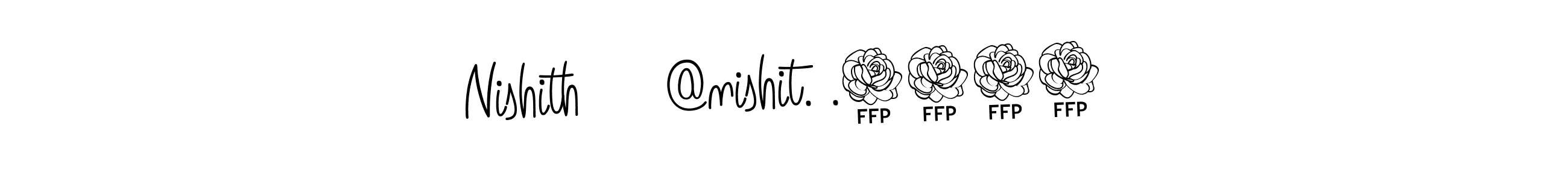 Use a signature maker to create a handwritten signature online. With this signature software, you can design (Angelique-Rose-font-FFP) your own signature for name Nishith     @nishit. .4108. Nishith     @nishit. .4108 signature style 5 images and pictures png