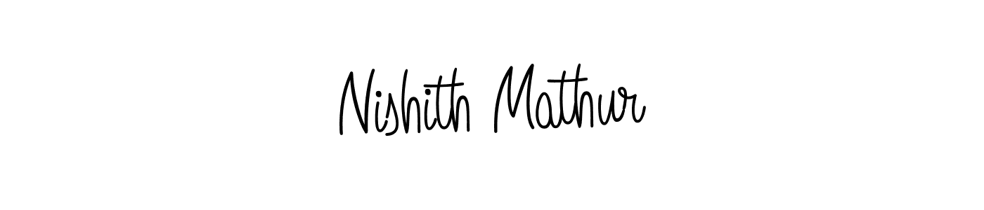 How to make Nishith Mathur name signature. Use Angelique-Rose-font-FFP style for creating short signs online. This is the latest handwritten sign. Nishith Mathur signature style 5 images and pictures png