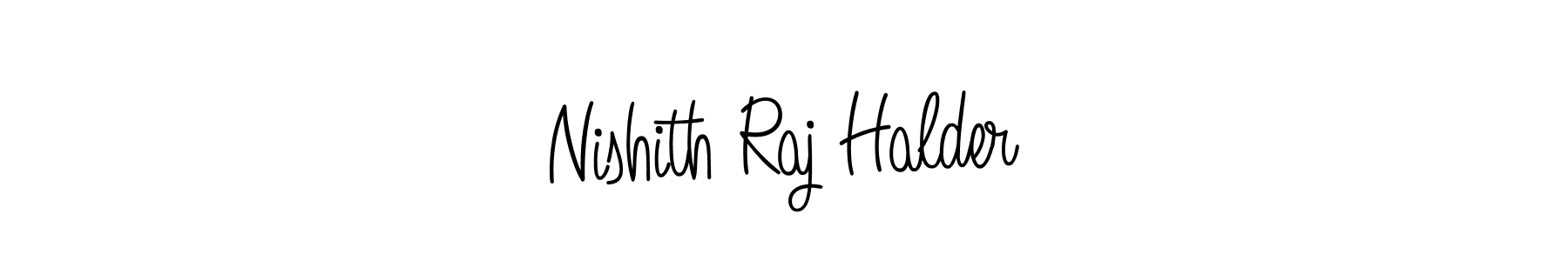 Make a beautiful signature design for name Nishith Raj Halder. With this signature (Angelique-Rose-font-FFP) style, you can create a handwritten signature for free. Nishith Raj Halder signature style 5 images and pictures png