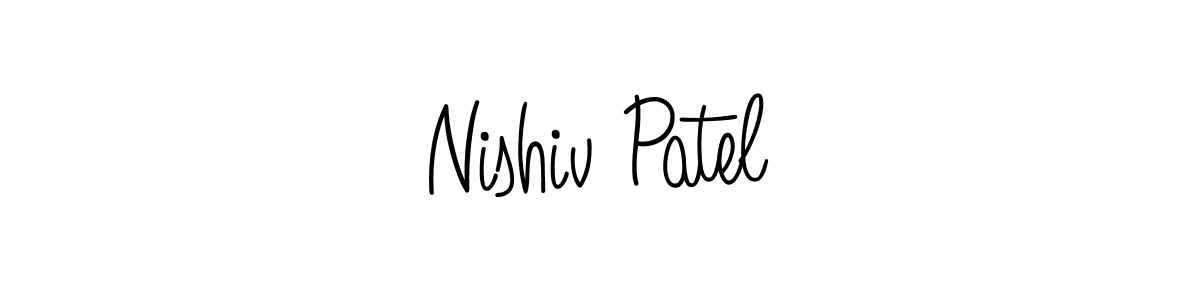 Nishiv Patel stylish signature style. Best Handwritten Sign (Angelique-Rose-font-FFP) for my name. Handwritten Signature Collection Ideas for my name Nishiv Patel. Nishiv Patel signature style 5 images and pictures png