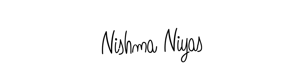 How to make Nishma Niyas signature? Angelique-Rose-font-FFP is a professional autograph style. Create handwritten signature for Nishma Niyas name. Nishma Niyas signature style 5 images and pictures png