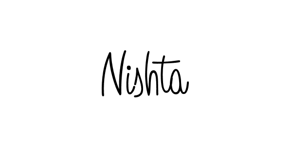 Design your own signature with our free online signature maker. With this signature software, you can create a handwritten (Angelique-Rose-font-FFP) signature for name Nishta. Nishta signature style 5 images and pictures png