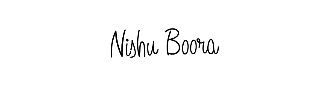 Angelique-Rose-font-FFP is a professional signature style that is perfect for those who want to add a touch of class to their signature. It is also a great choice for those who want to make their signature more unique. Get Nishu Boora name to fancy signature for free. Nishu Boora signature style 5 images and pictures png