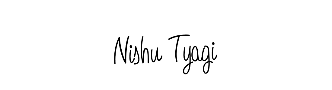 Use a signature maker to create a handwritten signature online. With this signature software, you can design (Angelique-Rose-font-FFP) your own signature for name Nishu Tyagi. Nishu Tyagi signature style 5 images and pictures png