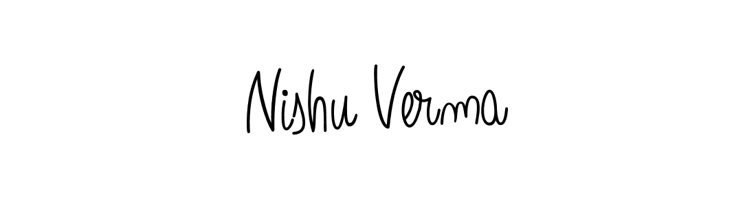 How to make Nishu Verma signature? Angelique-Rose-font-FFP is a professional autograph style. Create handwritten signature for Nishu Verma name. Nishu Verma signature style 5 images and pictures png