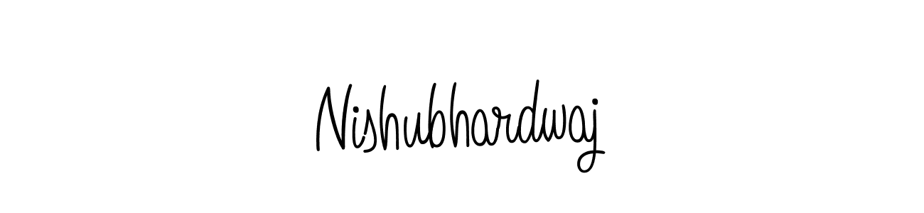 You should practise on your own different ways (Angelique-Rose-font-FFP) to write your name (Nishubhardwaj) in signature. don't let someone else do it for you. Nishubhardwaj signature style 5 images and pictures png