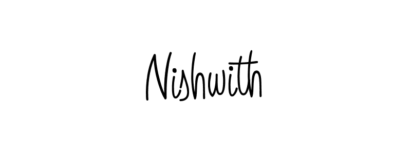 How to make Nishwith name signature. Use Angelique-Rose-font-FFP style for creating short signs online. This is the latest handwritten sign. Nishwith signature style 5 images and pictures png