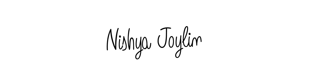 The best way (Angelique-Rose-font-FFP) to make a short signature is to pick only two or three words in your name. The name Nishya Joylin include a total of six letters. For converting this name. Nishya Joylin signature style 5 images and pictures png