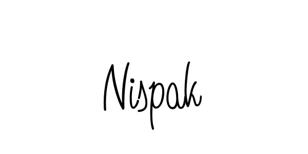 How to make Nispak name signature. Use Angelique-Rose-font-FFP style for creating short signs online. This is the latest handwritten sign. Nispak signature style 5 images and pictures png