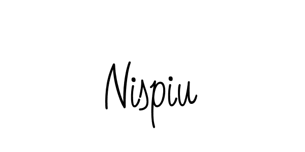 How to make Nispiu name signature. Use Angelique-Rose-font-FFP style for creating short signs online. This is the latest handwritten sign. Nispiu signature style 5 images and pictures png