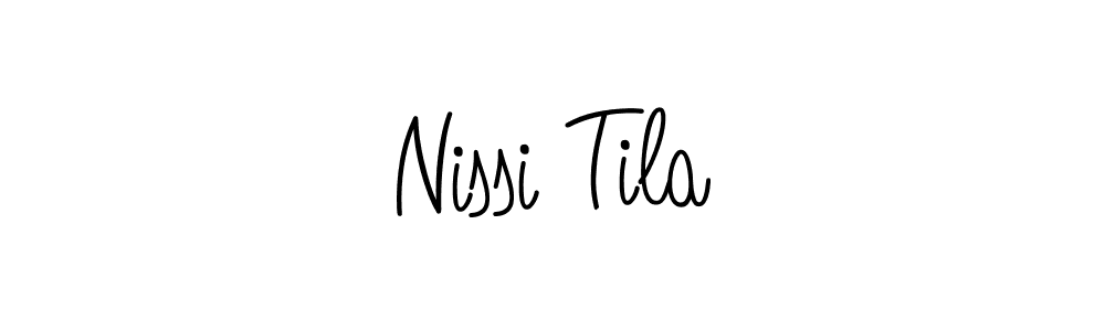 How to make Nissi Tila name signature. Use Angelique-Rose-font-FFP style for creating short signs online. This is the latest handwritten sign. Nissi Tila signature style 5 images and pictures png
