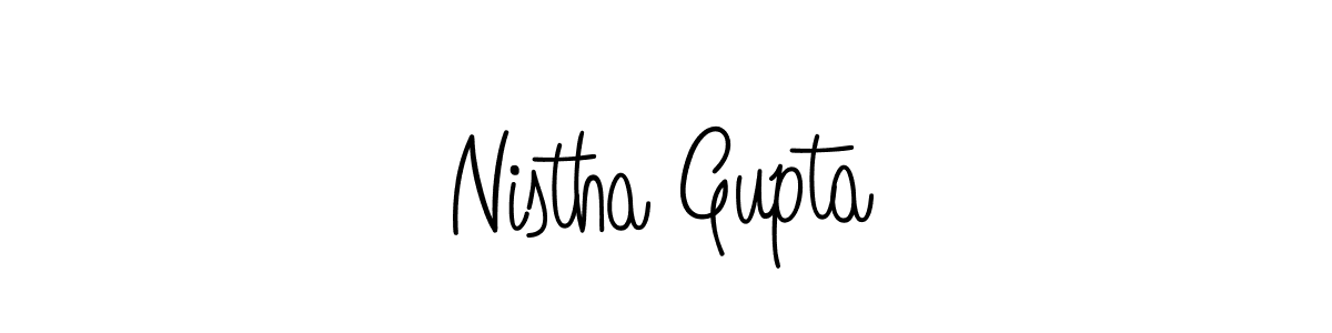 Create a beautiful signature design for name Nistha Gupta. With this signature (Angelique-Rose-font-FFP) fonts, you can make a handwritten signature for free. Nistha Gupta signature style 5 images and pictures png