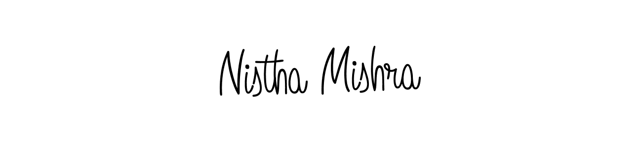 How to make Nistha Mishra name signature. Use Angelique-Rose-font-FFP style for creating short signs online. This is the latest handwritten sign. Nistha Mishra signature style 5 images and pictures png