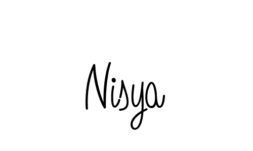 Use a signature maker to create a handwritten signature online. With this signature software, you can design (Angelique-Rose-font-FFP) your own signature for name Nisya. Nisya signature style 5 images and pictures png