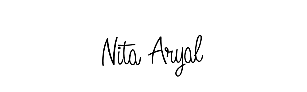 Best and Professional Signature Style for Nita Aryal. Angelique-Rose-font-FFP Best Signature Style Collection. Nita Aryal signature style 5 images and pictures png