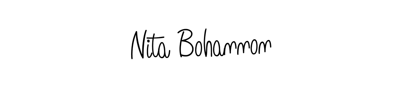 Make a beautiful signature design for name Nita Bohannon. With this signature (Angelique-Rose-font-FFP) style, you can create a handwritten signature for free. Nita Bohannon signature style 5 images and pictures png