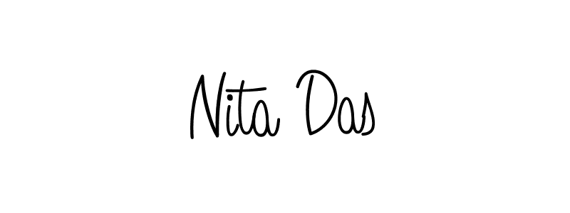 Use a signature maker to create a handwritten signature online. With this signature software, you can design (Angelique-Rose-font-FFP) your own signature for name Nita Das. Nita Das signature style 5 images and pictures png