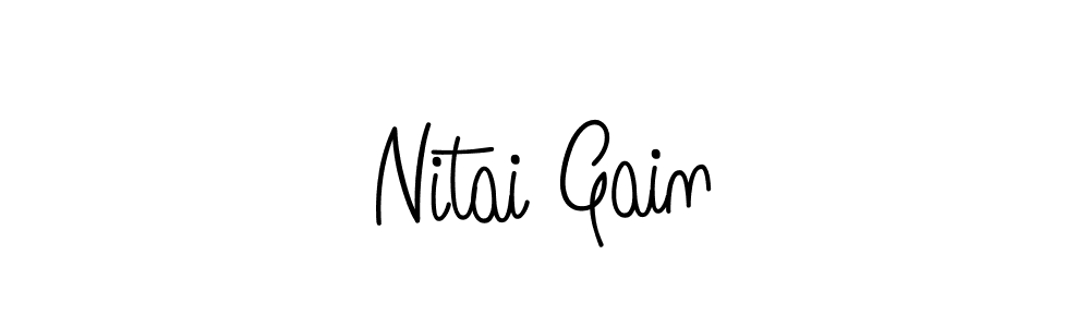 Angelique-Rose-font-FFP is a professional signature style that is perfect for those who want to add a touch of class to their signature. It is also a great choice for those who want to make their signature more unique. Get Nitai Gain name to fancy signature for free. Nitai Gain signature style 5 images and pictures png