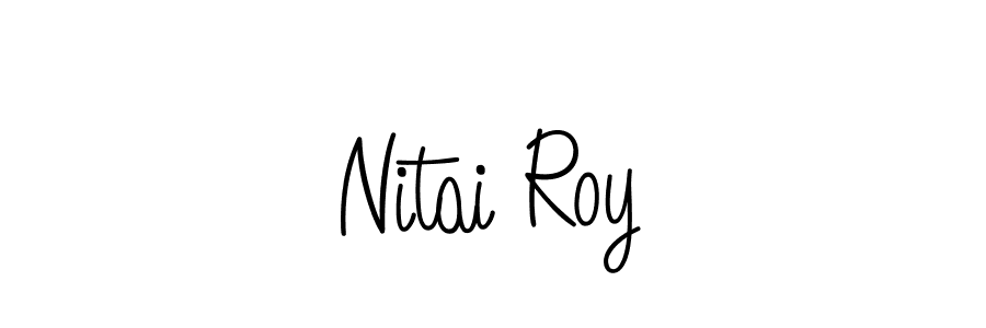 Make a beautiful signature design for name Nitai Roy. With this signature (Angelique-Rose-font-FFP) style, you can create a handwritten signature for free. Nitai Roy signature style 5 images and pictures png