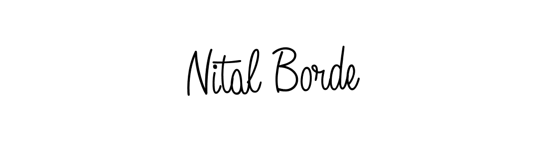 Use a signature maker to create a handwritten signature online. With this signature software, you can design (Angelique-Rose-font-FFP) your own signature for name Nital Borde. Nital Borde signature style 5 images and pictures png