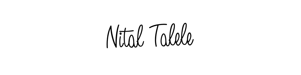 Nital Talele stylish signature style. Best Handwritten Sign (Angelique-Rose-font-FFP) for my name. Handwritten Signature Collection Ideas for my name Nital Talele. Nital Talele signature style 5 images and pictures png