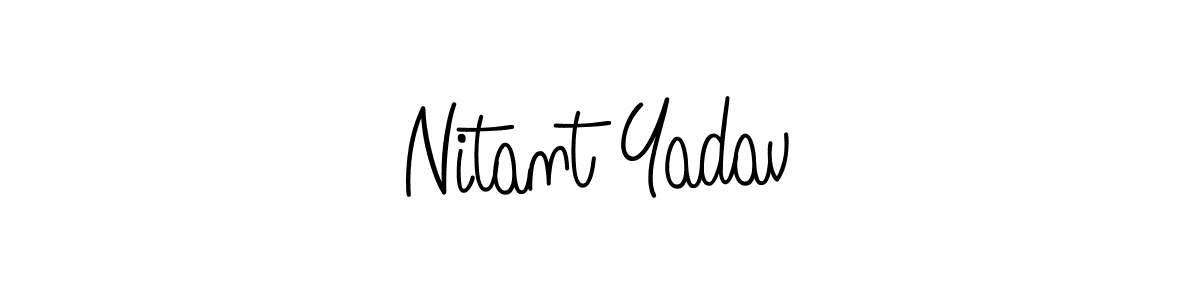 if you are searching for the best signature style for your name Nitant Yadav. so please give up your signature search. here we have designed multiple signature styles  using Angelique-Rose-font-FFP. Nitant Yadav signature style 5 images and pictures png