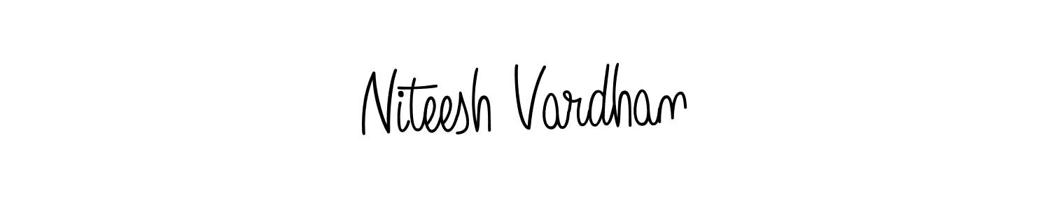 The best way (Angelique-Rose-font-FFP) to make a short signature is to pick only two or three words in your name. The name Niteesh Vardhan include a total of six letters. For converting this name. Niteesh Vardhan signature style 5 images and pictures png