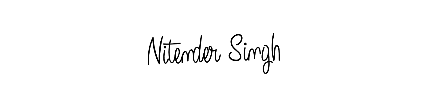 Create a beautiful signature design for name Nitender Singh. With this signature (Angelique-Rose-font-FFP) fonts, you can make a handwritten signature for free. Nitender Singh signature style 5 images and pictures png