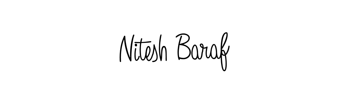 Use a signature maker to create a handwritten signature online. With this signature software, you can design (Angelique-Rose-font-FFP) your own signature for name Nitesh Baraf. Nitesh Baraf signature style 5 images and pictures png