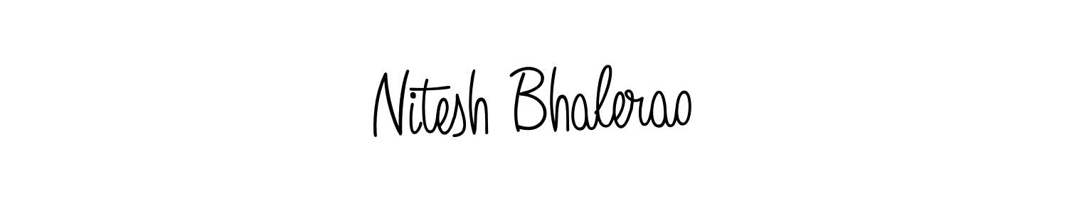 The best way (Angelique-Rose-font-FFP) to make a short signature is to pick only two or three words in your name. The name Nitesh Bhalerao include a total of six letters. For converting this name. Nitesh Bhalerao signature style 5 images and pictures png