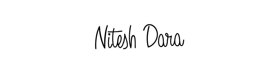 How to make Nitesh Dara name signature. Use Angelique-Rose-font-FFP style for creating short signs online. This is the latest handwritten sign. Nitesh Dara signature style 5 images and pictures png