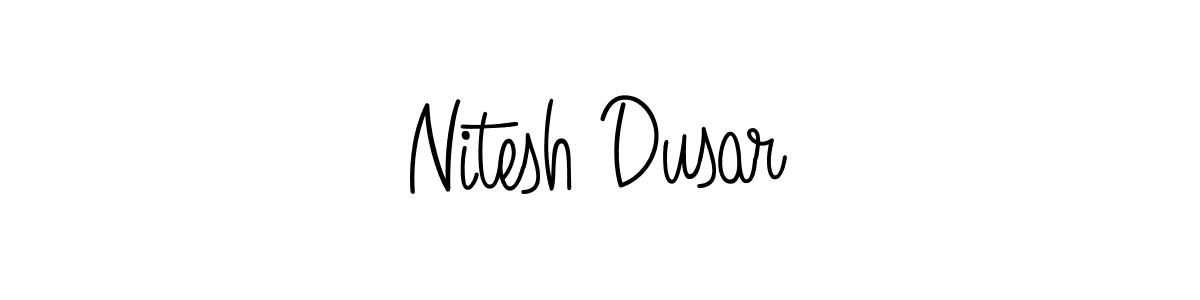 How to Draw Nitesh Dusar signature style? Angelique-Rose-font-FFP is a latest design signature styles for name Nitesh Dusar. Nitesh Dusar signature style 5 images and pictures png