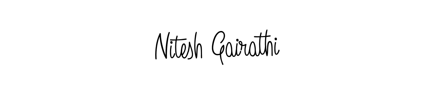 Make a beautiful signature design for name Nitesh Gairathi. Use this online signature maker to create a handwritten signature for free. Nitesh Gairathi signature style 5 images and pictures png