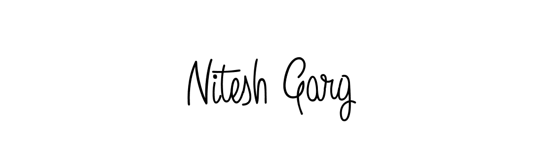 The best way (Angelique-Rose-font-FFP) to make a short signature is to pick only two or three words in your name. The name Nitesh Garg include a total of six letters. For converting this name. Nitesh Garg signature style 5 images and pictures png