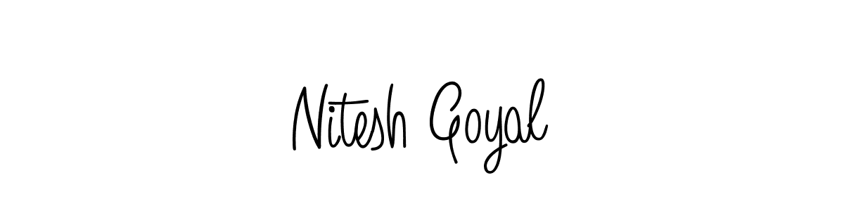 Make a short Nitesh Goyal signature style. Manage your documents anywhere anytime using Angelique-Rose-font-FFP. Create and add eSignatures, submit forms, share and send files easily. Nitesh Goyal signature style 5 images and pictures png