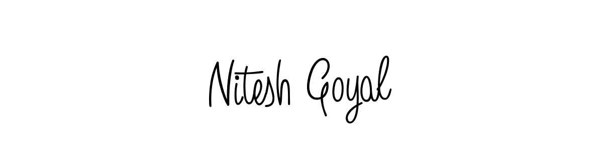 Angelique-Rose-font-FFP is a professional signature style that is perfect for those who want to add a touch of class to their signature. It is also a great choice for those who want to make their signature more unique. Get Nitesh Goyal name to fancy signature for free. Nitesh Goyal signature style 5 images and pictures png