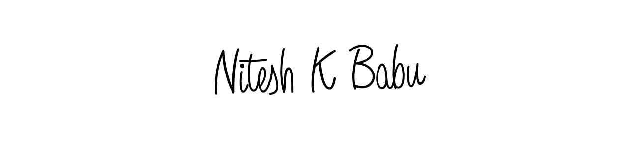 How to make Nitesh K Babu signature? Angelique-Rose-font-FFP is a professional autograph style. Create handwritten signature for Nitesh K Babu name. Nitesh K Babu signature style 5 images and pictures png