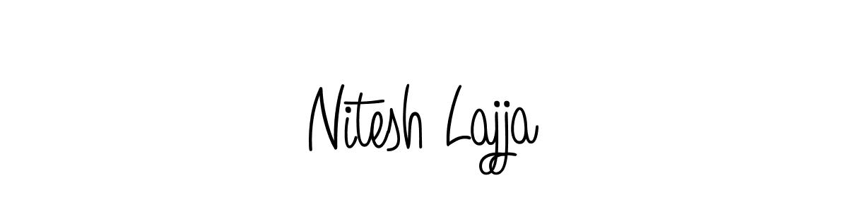 How to make Nitesh Lajja signature? Angelique-Rose-font-FFP is a professional autograph style. Create handwritten signature for Nitesh Lajja name. Nitesh Lajja signature style 5 images and pictures png