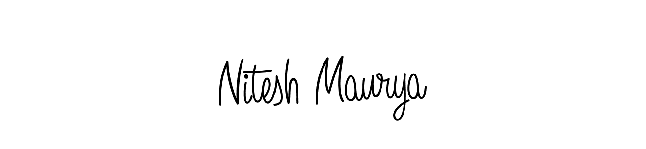 How to make Nitesh Maurya signature? Angelique-Rose-font-FFP is a professional autograph style. Create handwritten signature for Nitesh Maurya name. Nitesh Maurya signature style 5 images and pictures png
