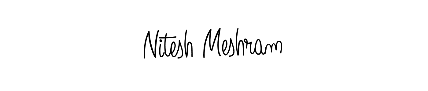 if you are searching for the best signature style for your name Nitesh Meshram. so please give up your signature search. here we have designed multiple signature styles  using Angelique-Rose-font-FFP. Nitesh Meshram signature style 5 images and pictures png