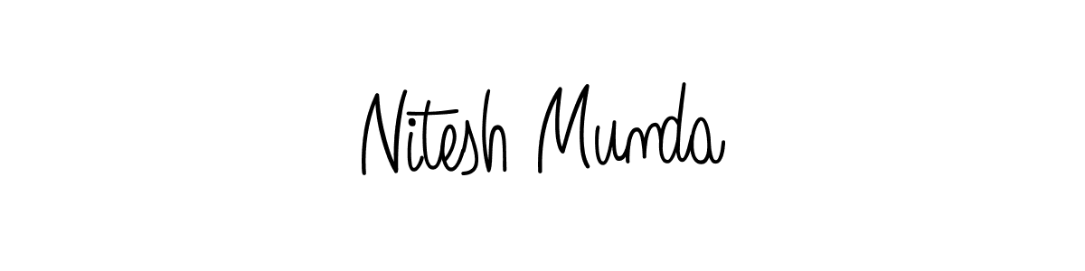 Create a beautiful signature design for name Nitesh Munda. With this signature (Angelique-Rose-font-FFP) fonts, you can make a handwritten signature for free. Nitesh Munda signature style 5 images and pictures png