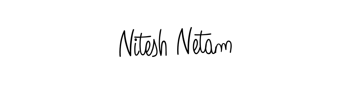 Once you've used our free online signature maker to create your best signature Angelique-Rose-font-FFP style, it's time to enjoy all of the benefits that Nitesh Netam name signing documents. Nitesh Netam signature style 5 images and pictures png