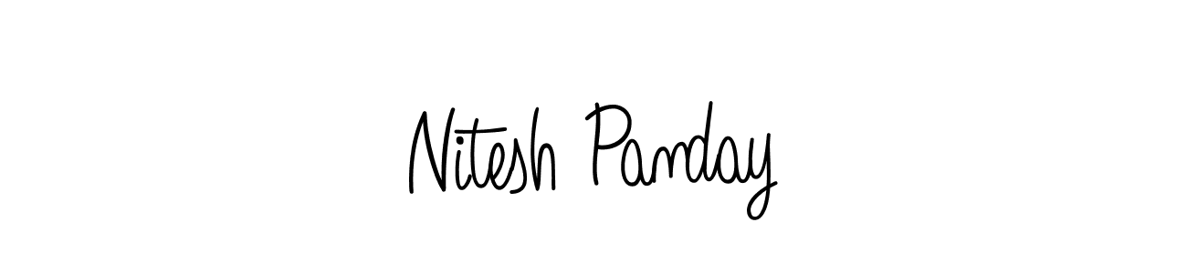 Nitesh Panday stylish signature style. Best Handwritten Sign (Angelique-Rose-font-FFP) for my name. Handwritten Signature Collection Ideas for my name Nitesh Panday. Nitesh Panday signature style 5 images and pictures png