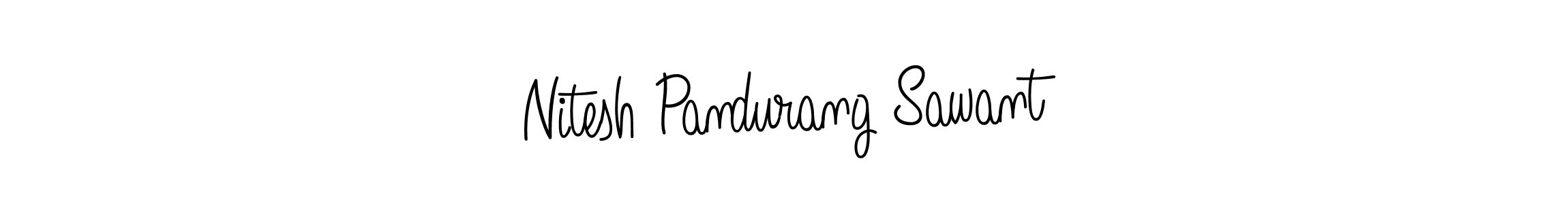 The best way (Angelique-Rose-font-FFP) to make a short signature is to pick only two or three words in your name. The name Nitesh Pandurang Sawant include a total of six letters. For converting this name. Nitesh Pandurang Sawant signature style 5 images and pictures png