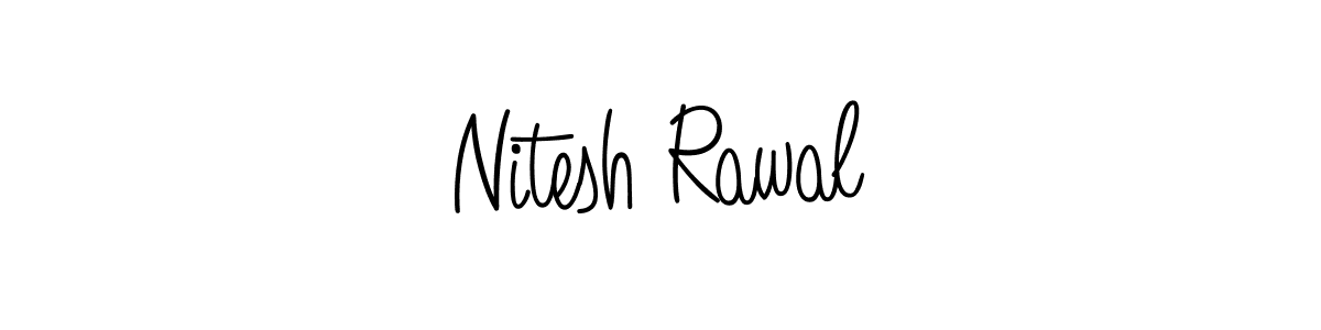 Make a beautiful signature design for name Nitesh Rawal. With this signature (Angelique-Rose-font-FFP) style, you can create a handwritten signature for free. Nitesh Rawal signature style 5 images and pictures png