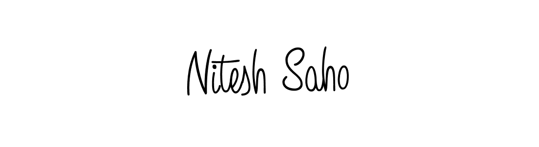 Nitesh Saho stylish signature style. Best Handwritten Sign (Angelique-Rose-font-FFP) for my name. Handwritten Signature Collection Ideas for my name Nitesh Saho. Nitesh Saho signature style 5 images and pictures png