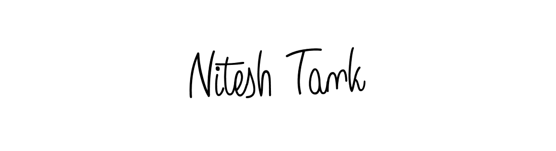 The best way (Angelique-Rose-font-FFP) to make a short signature is to pick only two or three words in your name. The name Nitesh Tank include a total of six letters. For converting this name. Nitesh Tank signature style 5 images and pictures png