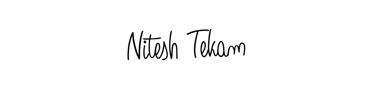 This is the best signature style for the Nitesh Tekam name. Also you like these signature font (Angelique-Rose-font-FFP). Mix name signature. Nitesh Tekam signature style 5 images and pictures png