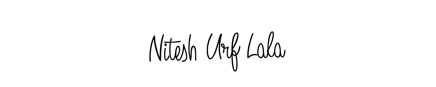 Create a beautiful signature design for name Nitesh Urf Lala. With this signature (Angelique-Rose-font-FFP) fonts, you can make a handwritten signature for free. Nitesh Urf Lala signature style 5 images and pictures png